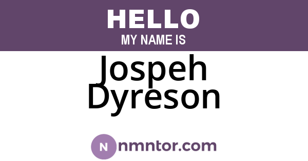 Jospeh Dyreson