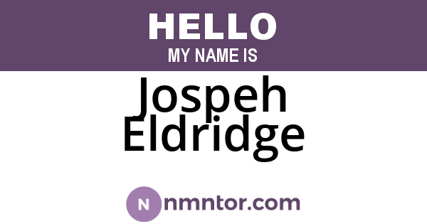 Jospeh Eldridge