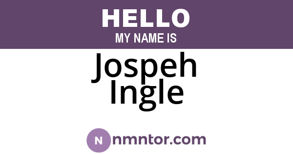 Jospeh Ingle