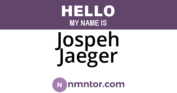 Jospeh Jaeger