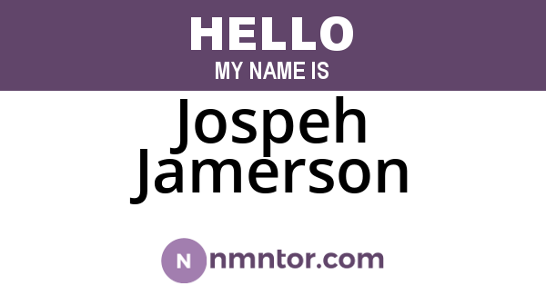 Jospeh Jamerson