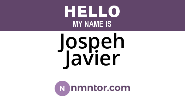 Jospeh Javier