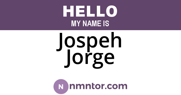 Jospeh Jorge