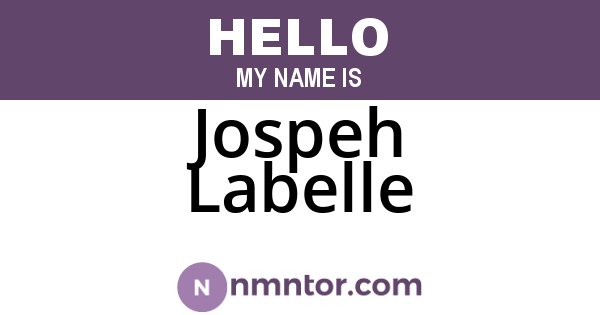 Jospeh Labelle