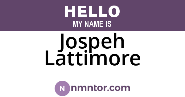 Jospeh Lattimore