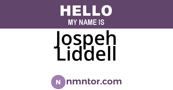 Jospeh Liddell