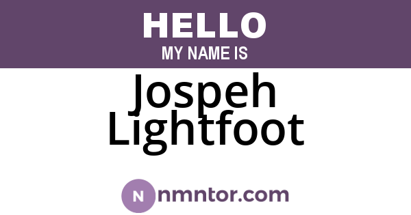 Jospeh Lightfoot