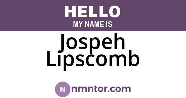 Jospeh Lipscomb