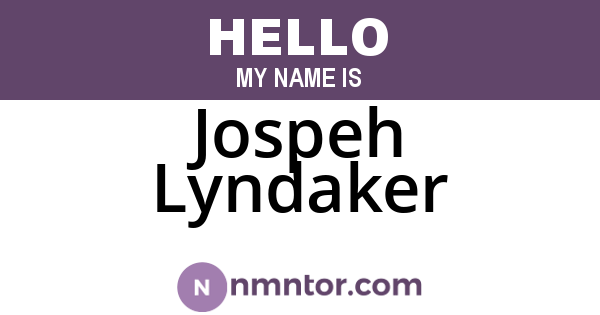 Jospeh Lyndaker