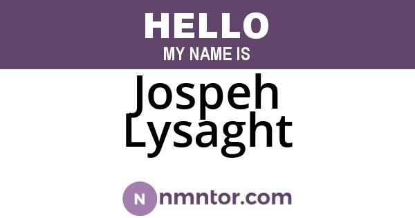 Jospeh Lysaght