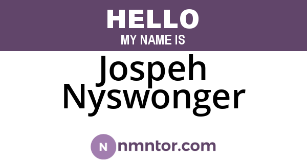 Jospeh Nyswonger
