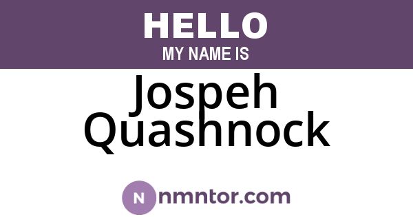Jospeh Quashnock