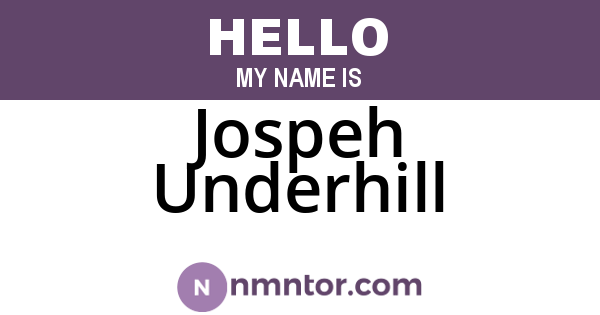 Jospeh Underhill