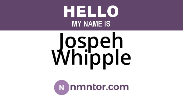 Jospeh Whipple