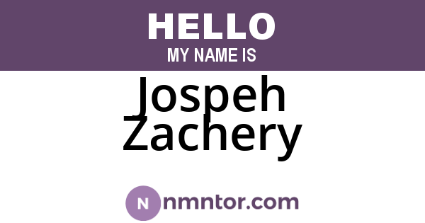 Jospeh Zachery