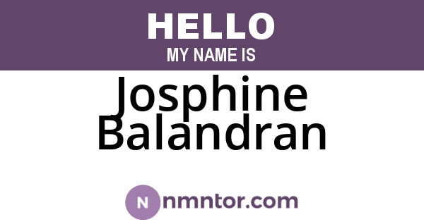 Josphine Balandran