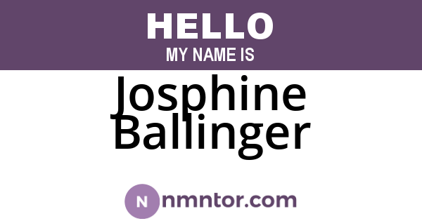 Josphine Ballinger