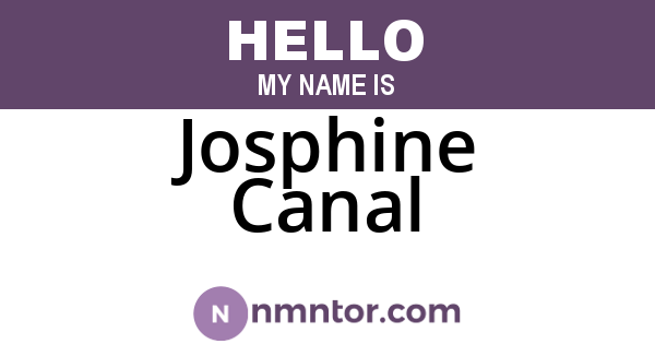 Josphine Canal