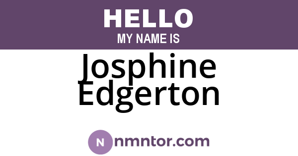 Josphine Edgerton