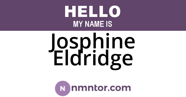 Josphine Eldridge