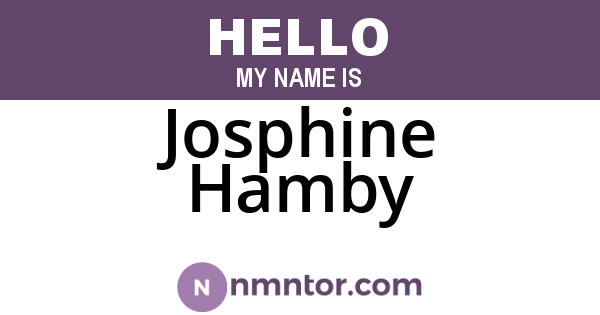 Josphine Hamby
