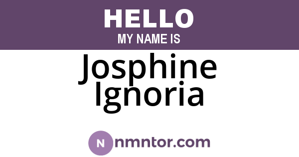 Josphine Ignoria