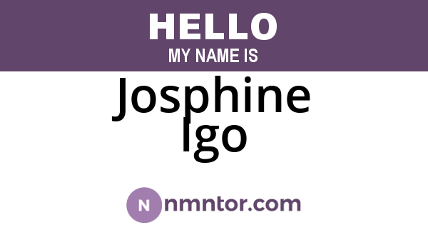 Josphine Igo
