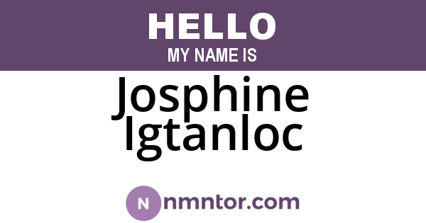 Josphine Igtanloc