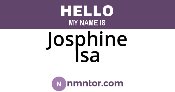 Josphine Isa