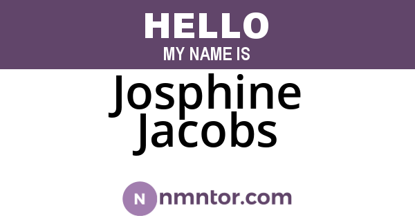 Josphine Jacobs