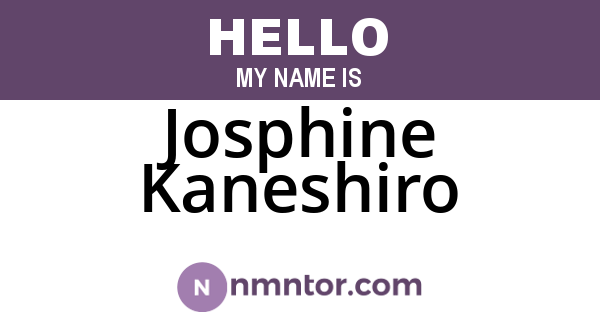 Josphine Kaneshiro