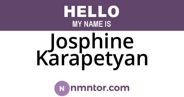 Josphine Karapetyan