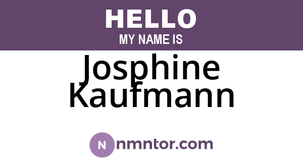Josphine Kaufmann