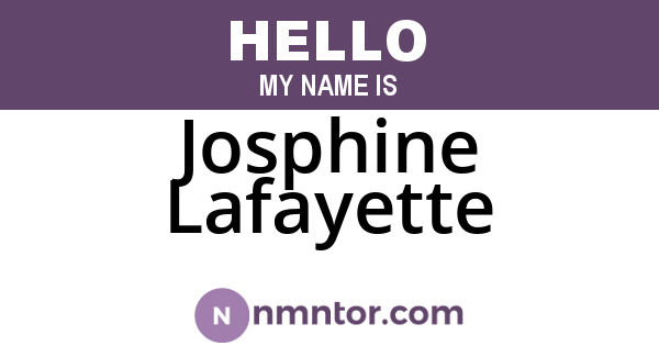 Josphine Lafayette