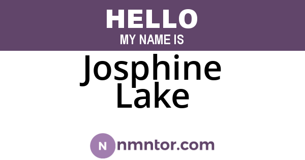 Josphine Lake