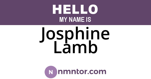 Josphine Lamb