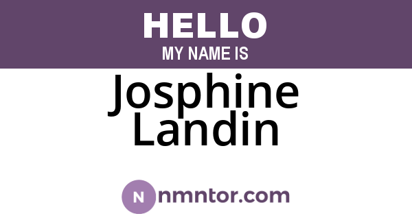 Josphine Landin