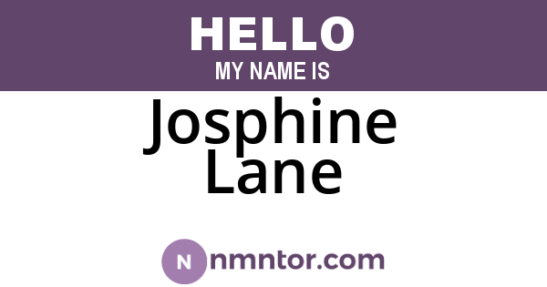 Josphine Lane