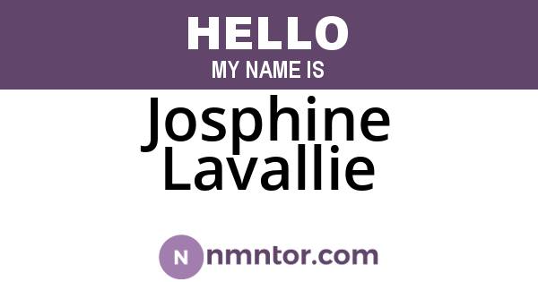 Josphine Lavallie