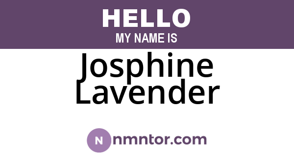 Josphine Lavender