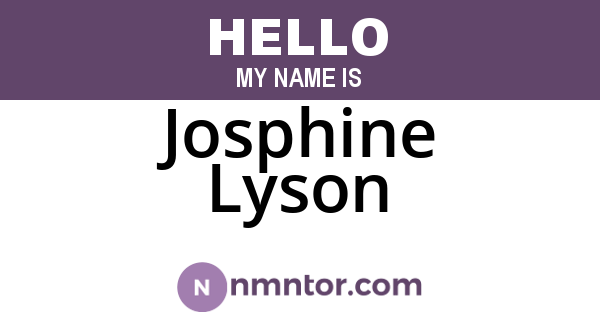 Josphine Lyson