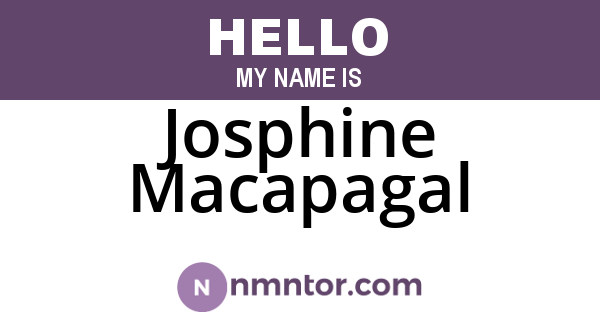 Josphine Macapagal