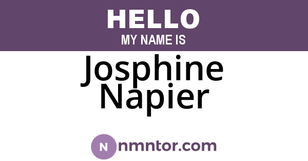 Josphine Napier