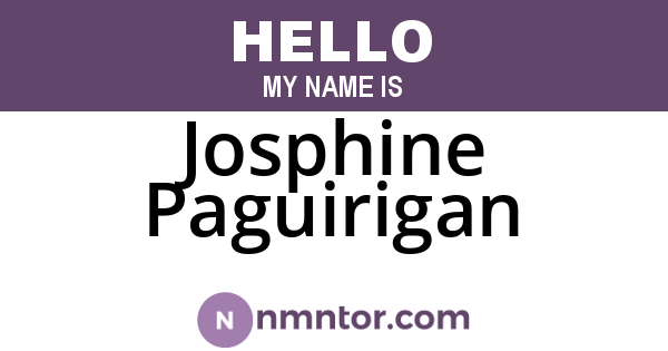 Josphine Paguirigan