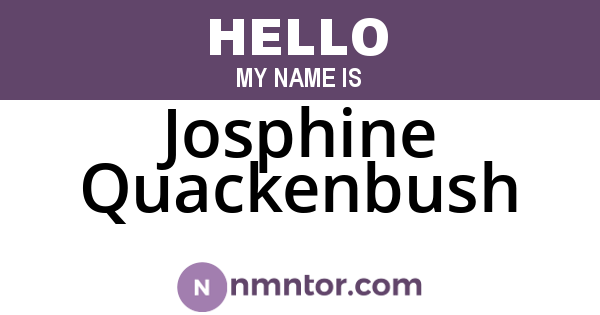 Josphine Quackenbush