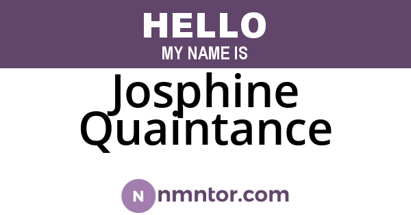 Josphine Quaintance