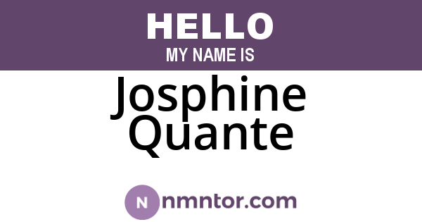 Josphine Quante