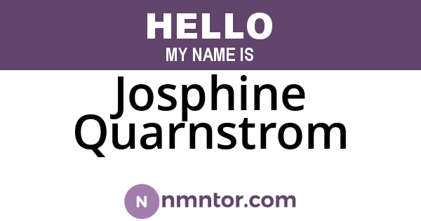 Josphine Quarnstrom