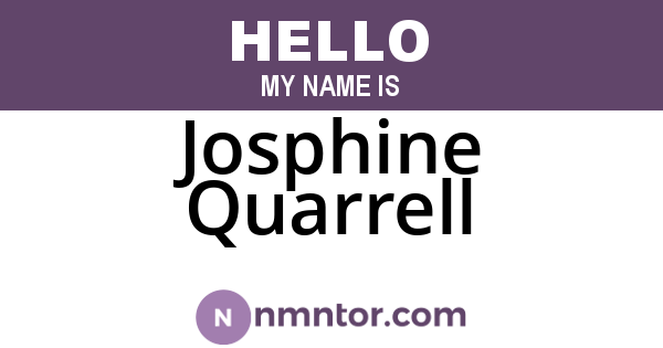 Josphine Quarrell