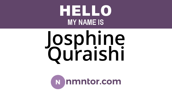 Josphine Quraishi